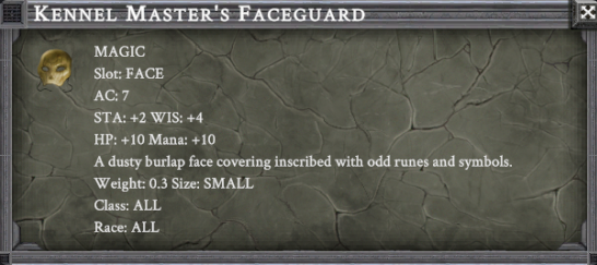 KENNEL MASTER'S FACEGUARD item card